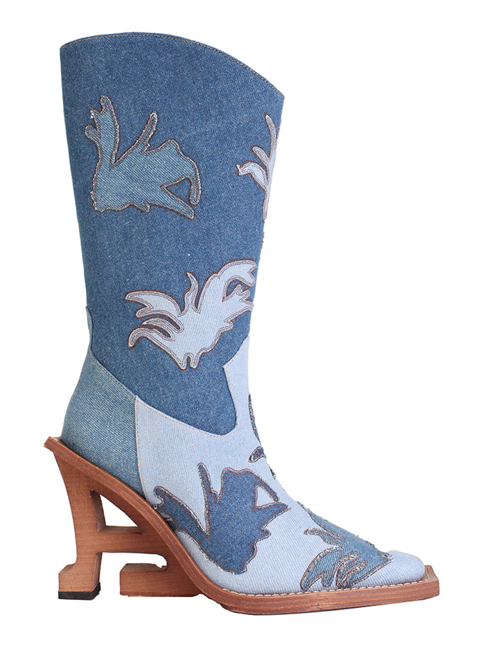 Bhana Cowboy Boot - Denim