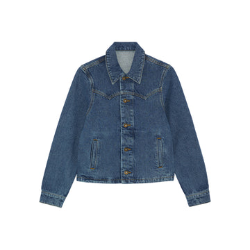 Women's Laser Denim Fitted Jacket