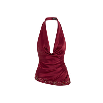 Gabrielle Embellished Halter Top